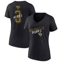 Women's Black Jacksonville Jaguars Hustle Personalized Name & Number V-Neck T-Shirt