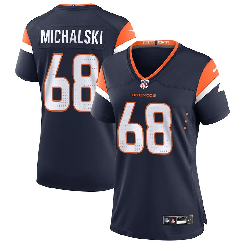 Joe Michalski Women's Nike  Navy Denver Broncos Alternate Mile High Collection Custom Game Jersey