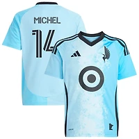 Kenyel Michel Youth adidas  Blue Minnesota United FC 2025 CONVERGENCE Replica Custom Jersey