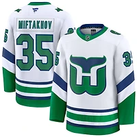 Amir Miftakhov Men's Fanatics White Carolina Hurricanes Throwback Premium Custom Jersey