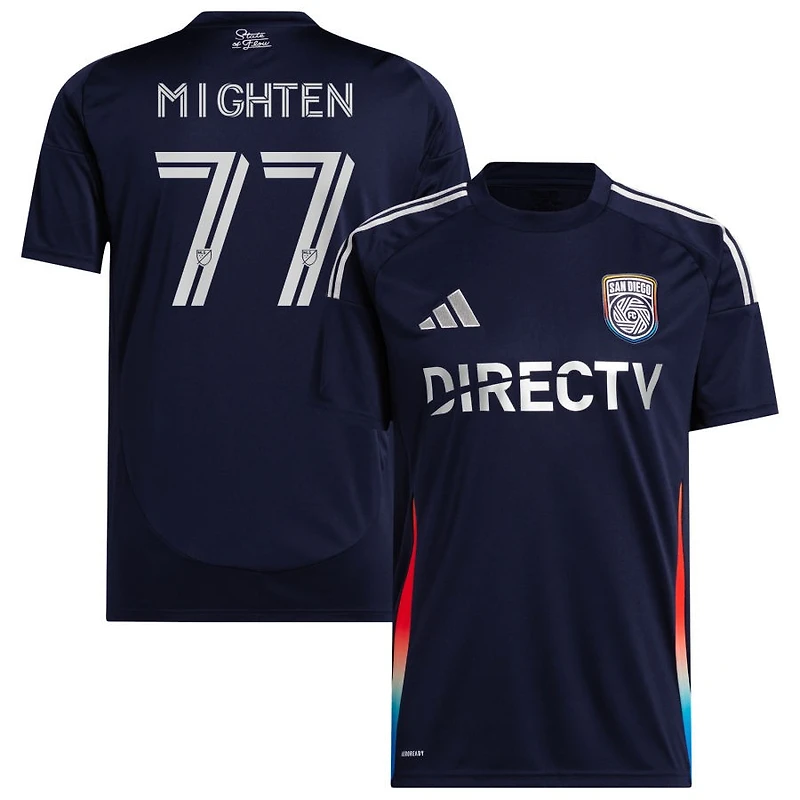 Alex Mighten Men's adidas Navy San Diego FC 2025 State of Flow Replica Custom Jersey