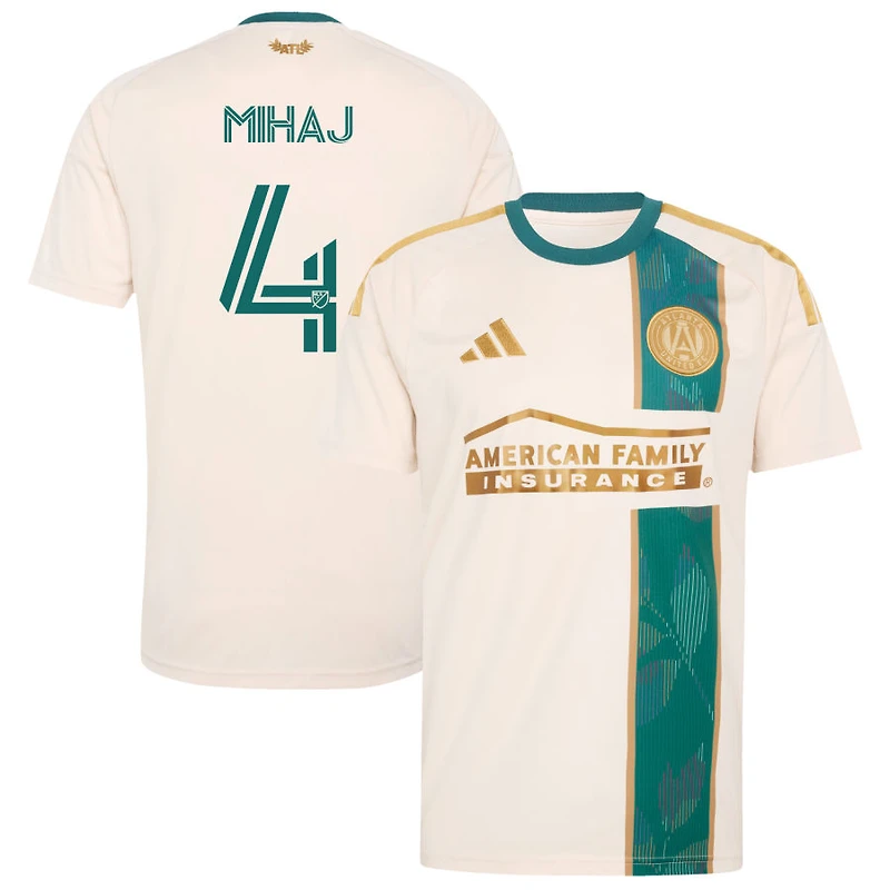 Enea Mihaj Men's adidas  Tan Atlanta United FC 2026 Spirit of '96 Replica Custom Jersey