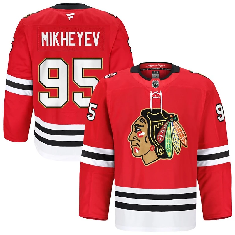 Ilya Mikheyev Men's Fanatics Red Chicago Blackhawks Anniversary, Home Authentic Pro Custom Jersey