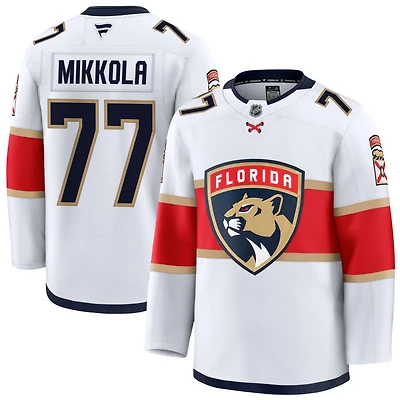 Niko Mikkola Men's Fanatics White Florida Panthers Away Premium Custom Jersey