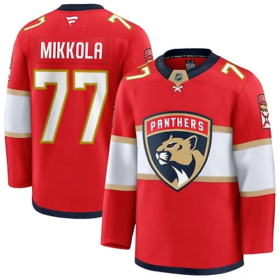 Niko Mikkola Men's Fanatics Red Florida Panthers Home Premium Custom Jersey