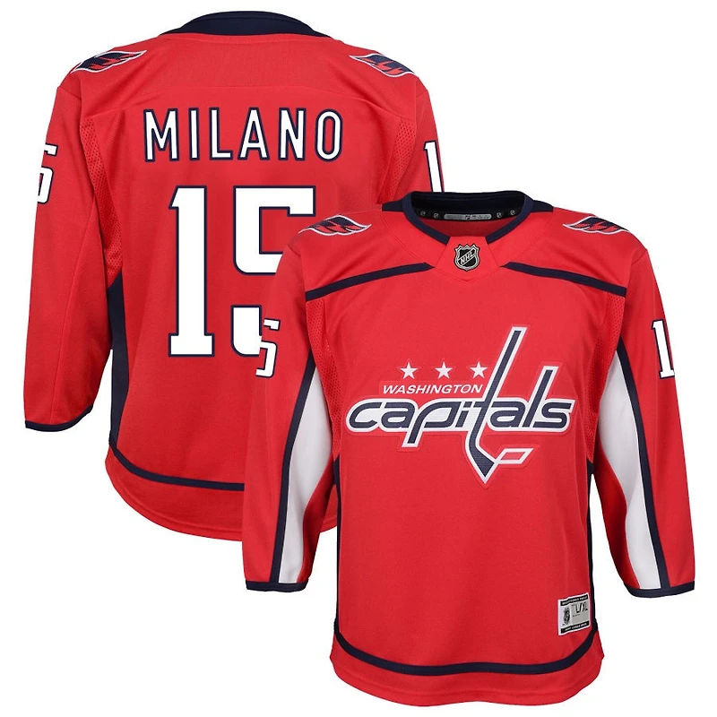 Sonny Milano Youth Red Washington Capitals Home Custom Premier Jersey