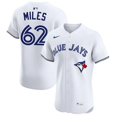Spencer Miles Men's Nike White Toronto Blue Jays Home Elite Custom Jersey