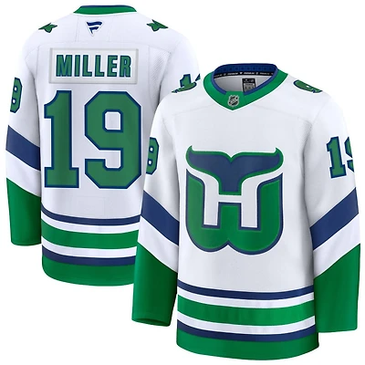 K'Andre Miller Men's Fanatics White Carolina Hurricanes Throwback Premium Custom Jersey