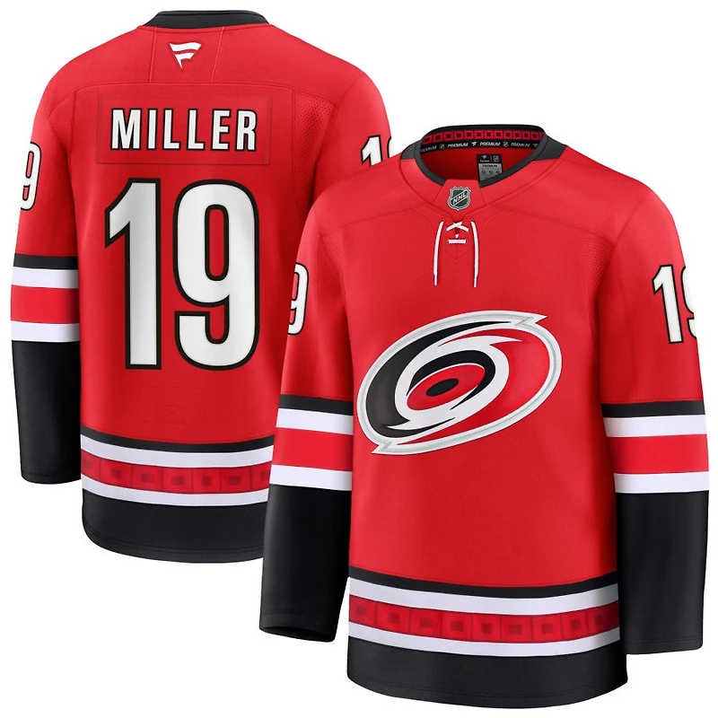 K'Andre Miller Men's Fanatics Red Carolina Hurricanes Alternate Premium Custom Jersey