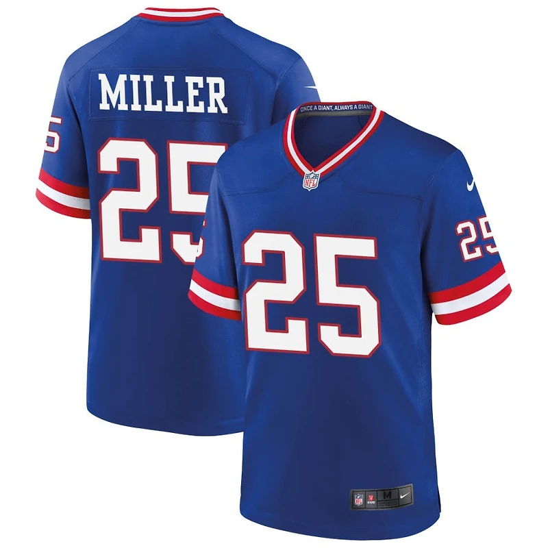 Dante Miller Men's Nike Royal New York Giants Classic Custom Game Jersey