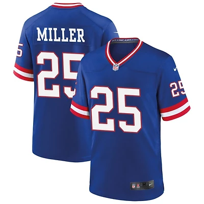 Dante Miller Men's Nike Royal New York Giants Classic Custom Game Jersey