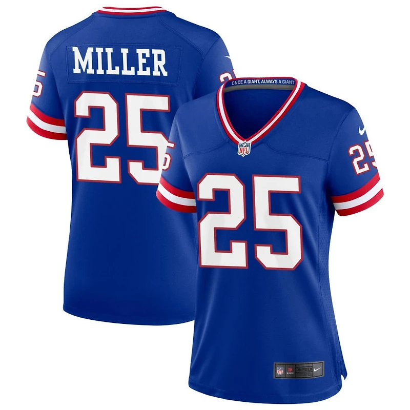 Dante Miller Women's Nike Royal New York Giants Classic Custom Game Jersey