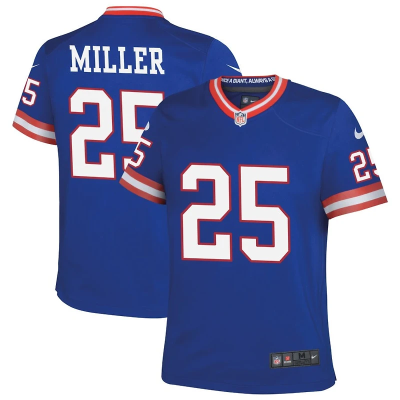 Dante Miller Youth Nike Royal New York Giants Classic Custom Game Jersey