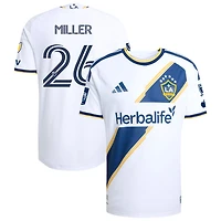 Harbor Miller Men's adidas White LA Galaxy 2026 The VeloCITY Kit On-Field Authentic Patch Custom Jersey