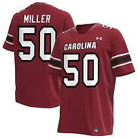 Carter Miller Men's Under Armour Garnet South Carolina Gamecocks NIL Pick-A-Player Replica Football Jersey