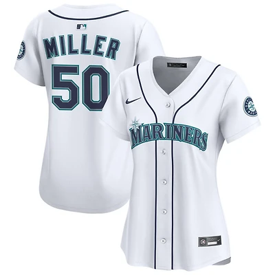 Bryce Miller Women's Nike  White Seattle Mariners Home Limited Custom Jersey