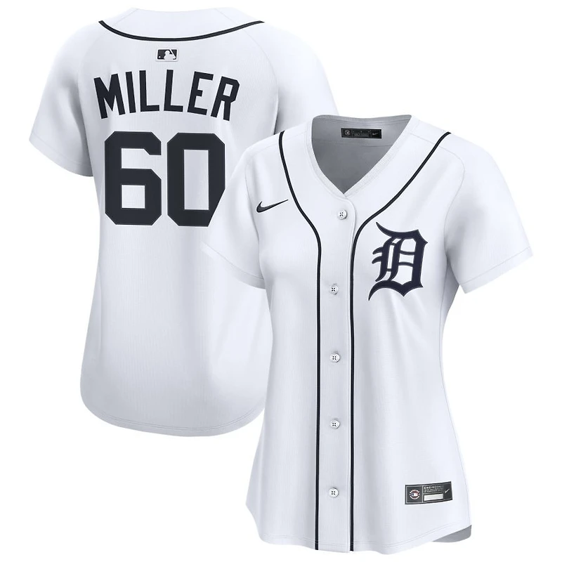 Jake Miller Women's Nike White Detroit Tigers Home Limited Custom Jersey