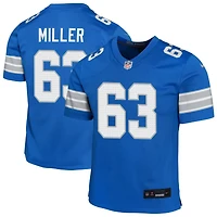 Mason Miller Youth Nike Blue Detroit Lions Custom Game Jersey
