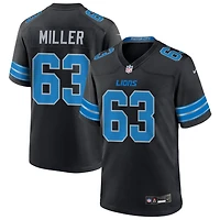 Mason Miller Men's Nike  Black Detroit Lions Alternate Custom Game Jersey