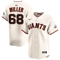 Erik Miller Men's Nike Cream San Francisco Giants Home Limited Custom Jersey
