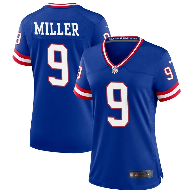 Ryan Miller Women's Nike Royal New York Giants Classic Custom Game Jersey