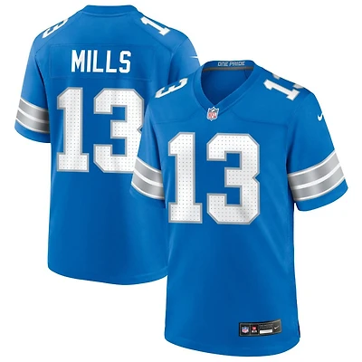 Jalen Mills Men's Nike Blue Detroit Lions Custom Game Jersey