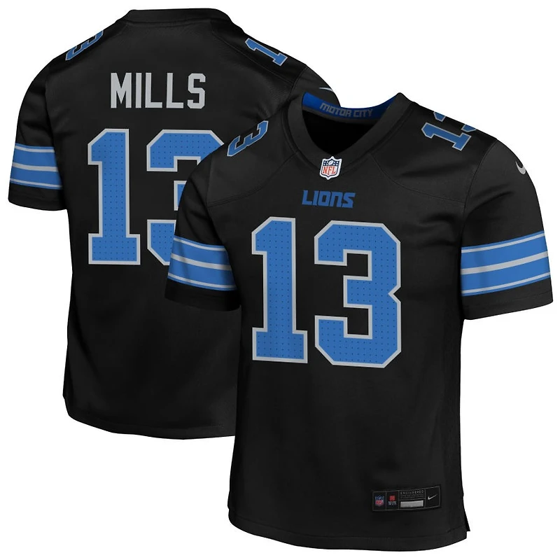 Jalen Mills Youth Nike Black Detroit Lions Alternate Custom Game Jersey
