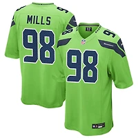 Rylie Mills Men's Nike Neon Green Seattle Seahawks Alternate Custom Game Jersey