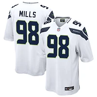 Rylie Mills Men's Nike  White Seattle Seahawks Custom Game Jersey