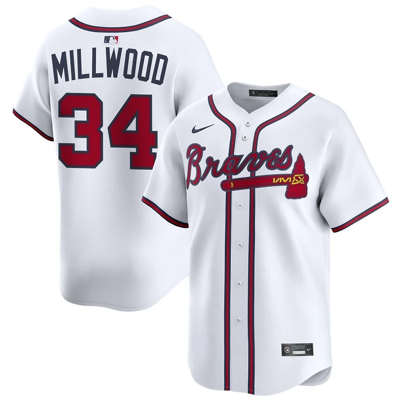 Kevin Millwood Men's Nike White Atlanta Braves Home Limited Pick-A-Player Retired Roster Jersey