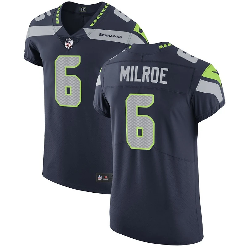Jalen Milroe Men's Nike College Navy Seattle Seahawks Vapor Untouchable Custom Elite Jersey