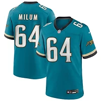 Wyatt Milum Men's Nike Teal Jacksonville Jaguars Prowler Throwback Custom Game Jersey