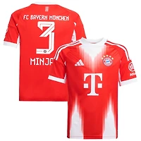 Kim Minjae Youth adidas Red Bayern Munich 2025/26 Home Replica Custom Jersey