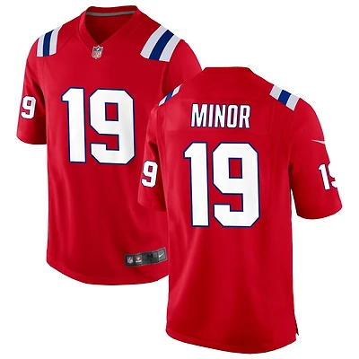 Kobee Minor Men's Nike Red New England Patriots Alternate Custom Jersey
