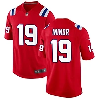 Kobee Minor Men's Nike Red New England Patriots Alternate Custom Jersey