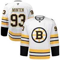 Fraser Minten Men's Fanatics White Boston Bruins Away Authentic Pro Custom Jersey