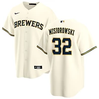 Jacob Misiorowski Men's Nike Cream Milwaukee Brewers Home Replica Custom Jersey