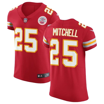 Elijah Mitchell Men's Nike Red Kansas City Chiefs Vapor Untouchable Custom Elite Jersey