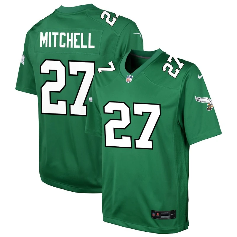 Quinyon Mitchell Youth Nike Kelly Green Philadelphia Eagles Alternate Custom Game Jersey