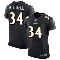 Keaton Mitchell Men's Nike Black Baltimore Ravens Speed Machine Elite Custom Jersey