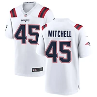 Elijah Mitchell Men's Nike White New England Patriots Custom Game Jersey