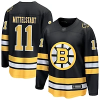 Casey Mittelstadt Men's Fanatics  Black Boston Bruins Home Breakaway Custom Jersey