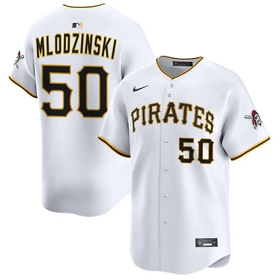 Carmen Mlodzinski Men's Nike White Pittsburgh Pirates Home Limited Custom Jersey