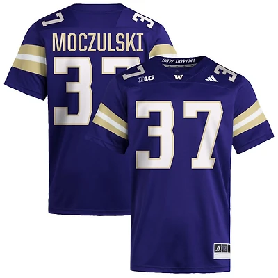 Ethan Moczulski Men's adidas Purple Washington Huskies NIL Pick-A-Player Home Premier Football Jersey