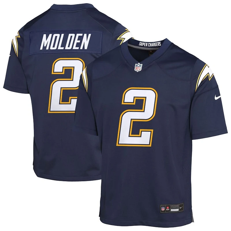 Elijah Molden Youth Nike Navy Los Angeles Chargers Alternate Super Chargers Game Custom Jersey