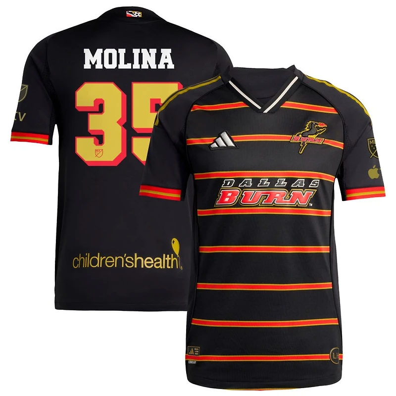 Malachi Molina Men's adidas Black FC Dallas 2025 Third Authentic Custom Jersey