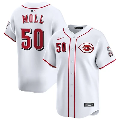 Sam Moll Men's Nike White Cincinnati Reds Home Limited Custom Jersey