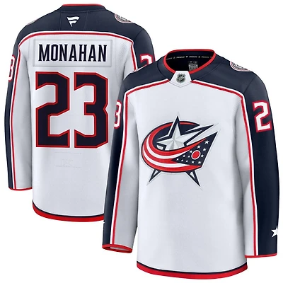 Sean Monahan Men's Fanatics White Columbus Blue Jackets Away Premium Custom Jersey