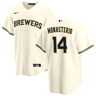 Andruw Monasterio Men's Nike Cream Milwaukee Brewers Home Replica Custom Jersey