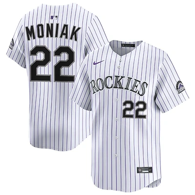 Mickey Moniak Men's Nike White Colorado Rockies Home Limited Custom Jersey